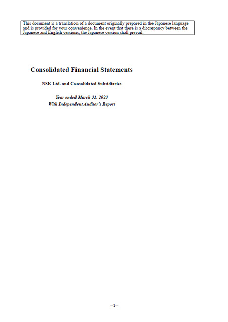 Consolidated Financial Statements