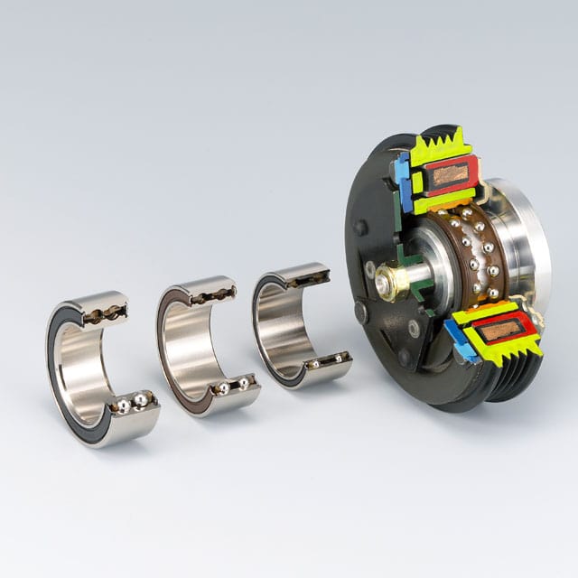 Thin Cross-Section Double Row Angular Contact Ball Bearings for Magnetic Clutch